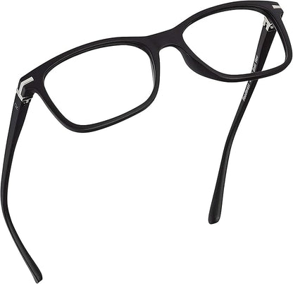 Readerest Blue Light Blocking Glasses – Thin Reflective Lens, Anti-Glare Computer Eyeglasses, UV Protection, Eye Strain Relief (Black, 2.75 Magnification)