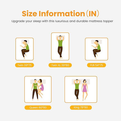 NEWBULIG King Mattress Topper, Bamboo Viscose Pillow Top with Stretchable Skirt, Soft & Supportive Mattress Pad for Back Pain Relief