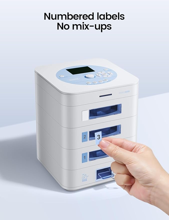 Expandable Capacity Tray for Automatic Pill Dispenser, Add-On Storage Layer Compatible with ideerfit 2/3/4 Tray Models, Medication Organizer Extension for Seniors & Long-Term Use (White)