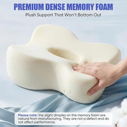 Lengthtened Knee Pillow for Side Sleepers Fully Support Thighs and Knees, Breathable Leg Pillow for Side Sleeping,Plush Support Memory Foam Soothing Relief for Hips, Knees, Joints, Nerves & Muscles