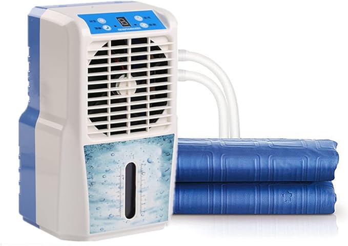 Mattress Cooler Air-Conditioned Water-Cooled Mattresses, Silent Comfortable Mattress Cooling System, Cooling Sleep Bed Fan，Blue (Size : 1.4X1.6M)