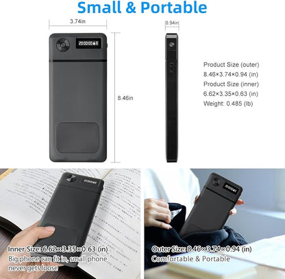 Phone Lock Box with Timer,Phone Lock Box,90 Days of Continuous Use,Quiet Mode,2 Charging Ports,Excessive Games,Mobile Phone Addiction