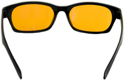 Blue Light Blocking Computer Glasses by Hack Your Sleep - Amber Tinted Lens Blocks Blue and UV Rays - Prevent Digital Eye Strain - Gaming Glasses - Reading Glasses (No Magnification)