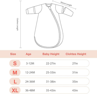 ikaufen Baby Sleep Sack 100% Cotton Smart Thermostatic Stay Snug Swaddle Transition Sleeping Bag 1.0 TOG