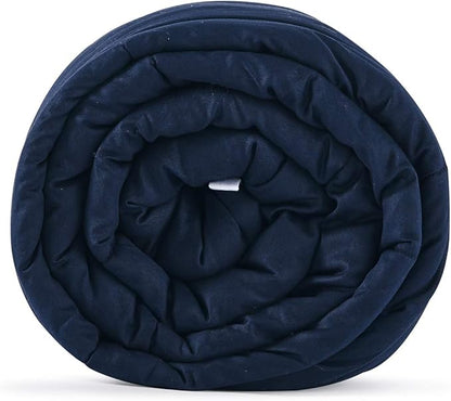TONGDADA California King Size Weighted Blanket | 90''x108'',40lbs | Perfect for Couples,Designed for Heavy Weight Enthusiasts | Premium Cotton Material with Glass Beads | Navy