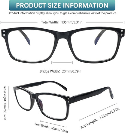 SIGVAN 6 Pack Reading Glasses for Women Men Blue Light Blocking, Spring Hinge Anti Eyestrain Glare Computer Readers (6 Mix-7, 2.75)