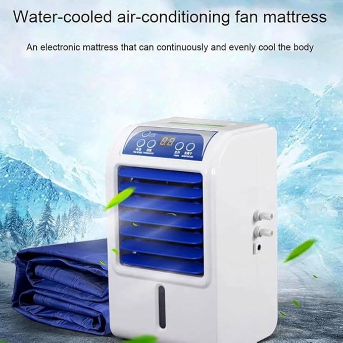 Electric Water Cooling Mattress Pad System 1.7L – 160x70cm Water-Cooled Bed Cooler for Hot Sleepers and Night Sweats, White
