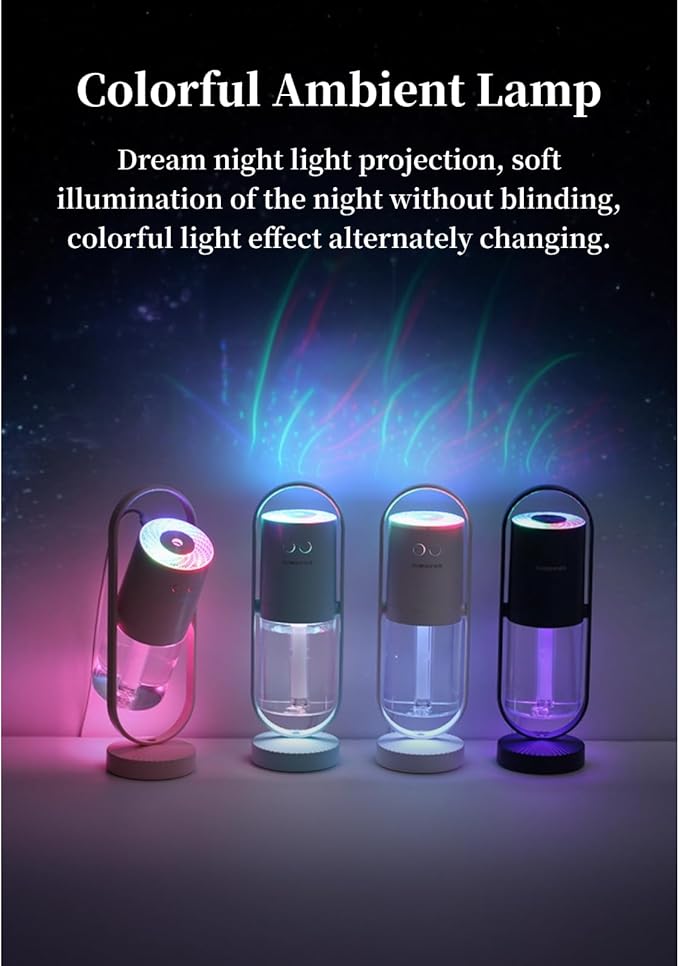 Portable Mini Humidifier, Compact 360° Rotating Cool Mist Air Humidifier Automatic Shutdown for Office for Home for Travel (#1)