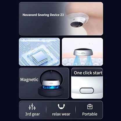 Z3 Pro - Professional Anti-Snoring Device, Z3 Pro Snoring Solution, NovaNord Z3 Pro Snoring Solution, Fast and Effective Smart Z3 Pro Sleep Device, 3-Speed Adjustment，Sleep Soundly(1pcs)
