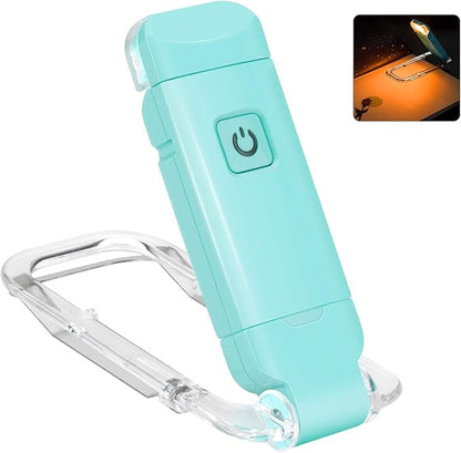 LUXSWAY USB Rechargeable Book Light for Night Reading in Bed,Clip on LED Reading Light,Portable Bookmark Light with Brightness Adjustable for Eye-Protection,Warm White and Amber LEDs