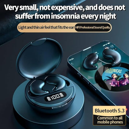 Bluetooth 5.4 Sleep Earbuds Wireless in Ear Light-Weight Headphones Mini Sleep Headphones Small Design for Sleeping Running Workouts and So On