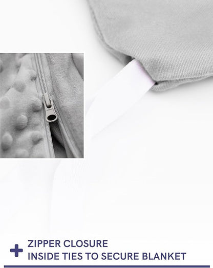 YnM Fuzzy Duvet Cover for Weighted Blankets (Light Grey, 60''x80'') …