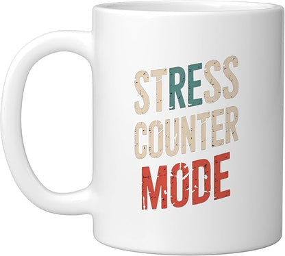 Relaxation Breathing Vagus Nerve Stimulation Stress Relief Ceramic Mug, White