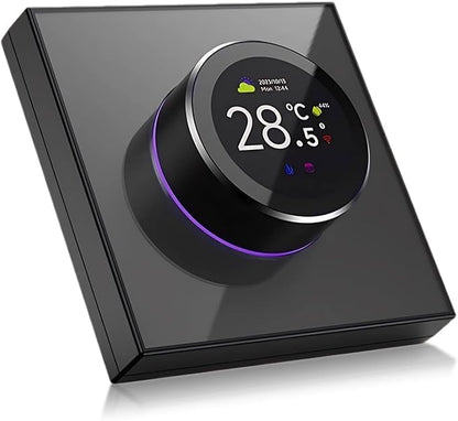Smart Thermostat for Home, APP Programmable WiFi Thermostat, Temp Voice Controller, Work with Tuya App for Assistant, 1.32in TFT Screen, Knob Control,2 Way Rotating