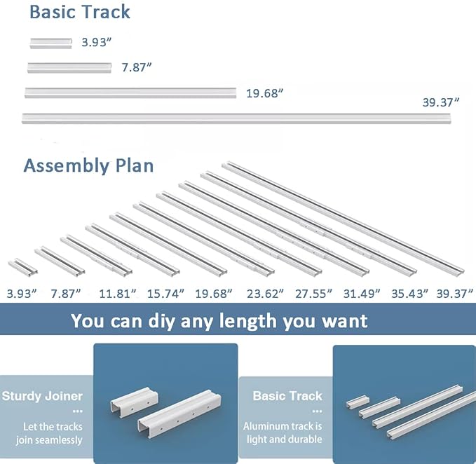 Celling Smart Curtains System, Electric Track with Adjustable Rail,Automatic Curtain Opener,Motorized Curtains Rods With Remote, Compatible with Alexa/Google Home (Up to 200in)