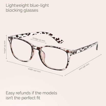 MIGSIR Blue Light Blocking Glasses for Computer Gaming, Fashion Fake Helps Reduce Screen Fatigue Eyeglasses for Women Men