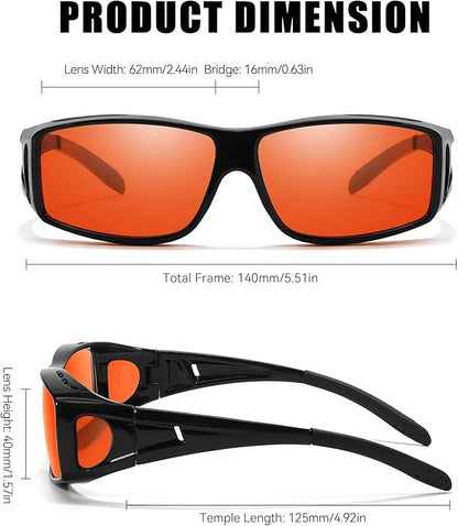 LVIOE Fit Over Blue Light Blocking Glasses and Computer Eyewear- Wear Over Prescription Glasses/Reading Glasses/RX Glasses