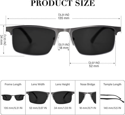 FONHCOO Reading Glasses for Women Men, Blue Light Blocking Reading Glasses Metal Half Frame Computer Readers Anti UV/Glare