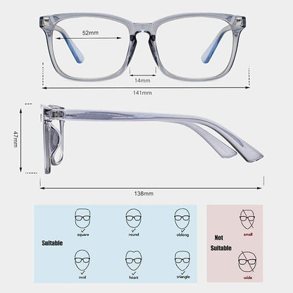 MAXJULI Blue Light Blocking Glasses,Computer Reading/Gaming/TV/Phones Glasses for Women Men(Transparent Blue)