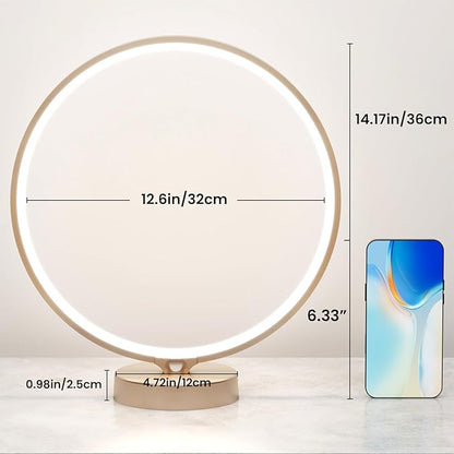 Desk Lamp Light Therapy Lamp,Sun Lamp 10000 Lux with 3 Color Temperatures, Stepless Brightness, Timer & Memory Function, Daylight Lamp,Full Spectrum Light for Home, Office,Decoration-Gold