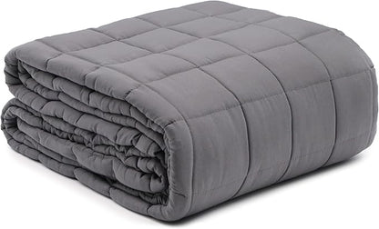 DMI Microfiber Weighted Blanket Queen Size | 17 lb Heavy Blanket | 80" x 60" Breathable | Soft Microfiber with Glass Beads | Grey