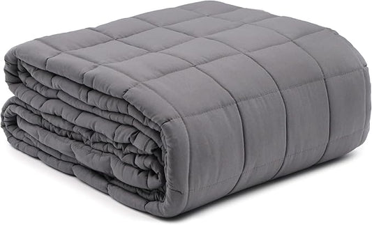DMI Microfiber Weighted Blanket Queen Size | 17 lb Heavy Blanket | 80" x 60" Breathable | Soft Microfiber with Glass Beads | Grey