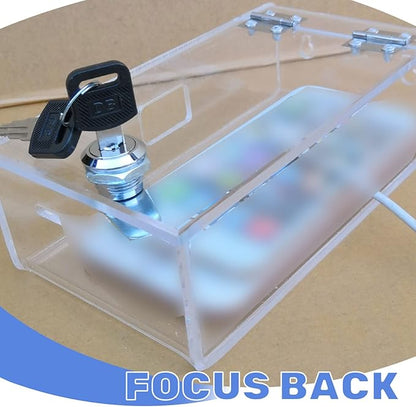 Zerodeko Clear Phone Lock Box Self-Control Smartphone Holder Lockable Plastic Mobile Phone Case Medicine Storage Lock Storage Box Container for Food Snacks Refrigerator