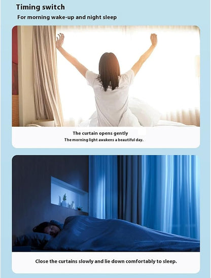 2pcs Smart Automatic Curtain Opener Voice Control WIFI Bluetooth Electric Curtain Robot Double Mode For T Rail U Rail Roman Rod