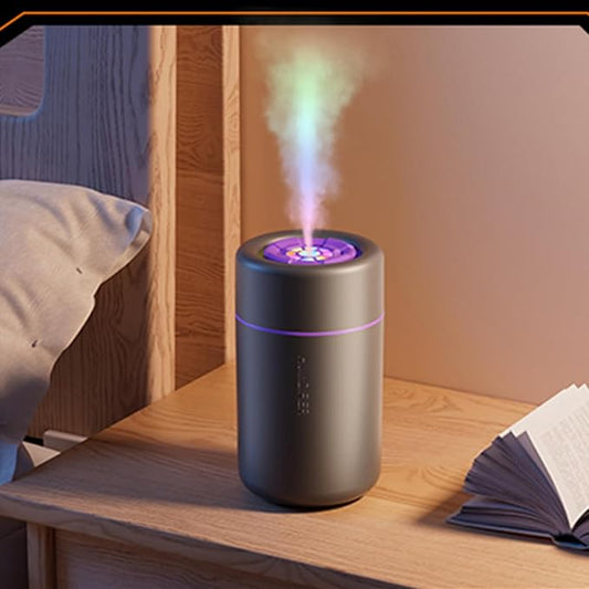 Mini Humidifier, USB Personal Desktop Humidifier for RV, Office, Bedroom etc. Auto Shut-Off, 2 Mist Modes, Super Quiet (Black)