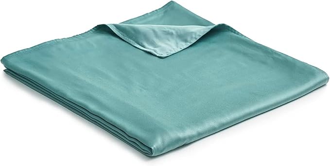 YnM Exclusive Cooling Duvet Cover for Weighted Blankets with 16 Strings (Sea Grass, 88"x104")