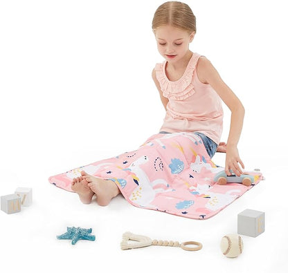 HOSUKKO Weighted Blanket - 3 lbs Pink Unicorn Heavy Blanket - Small Size Breathable Blanket(20 * 30 inches, 3 lbs)