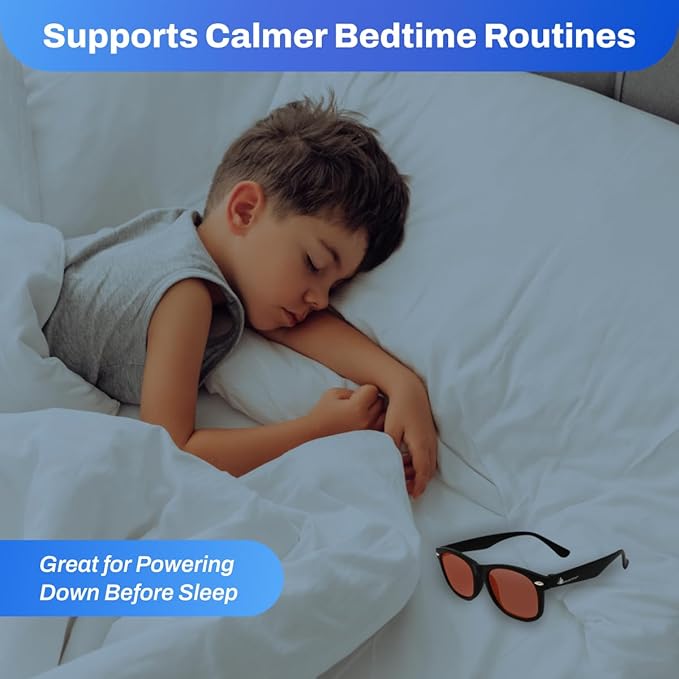 DefenderShield Blue Light Blocking Glasses Kid Series for Computer, Mobile, Gaming, Sleep-Purple - Anti Eye Strain, Headache