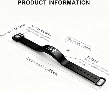 Vibrating Alarm Wristband Deaf People Watch Band Fit Sleeps Rise Silent Shock Clock Bracelet Bands for Heavy Sleepers Wearable Wrist Band That Won't Wake Partner Vibration Bed Shaker