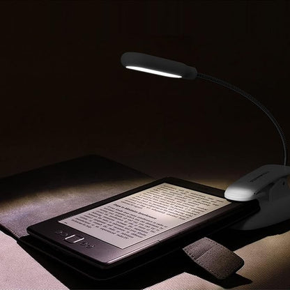 LEPOWER Clip on Book Light/Reading Light/Clip Light with 5 LED Eye Care, 3 Color Changeable, Portable Reading Lamp, Battery Operated, Bed Lights for Kids, Bookworms, Students(White)