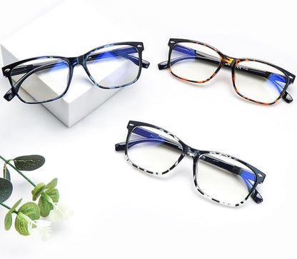 CLASAGA Progressive Multifocus Reading Glasses for Women, Pattern Print Blue Light Block Stylish Ladies Computer Readers