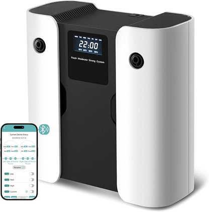 Smart Dual Scent Waterless Essential Oil Diffuser, Cold Air Tech Scent Air Machine for 3000 Sq Ft,160ml x2 Large Capacity, Hotel Collection Diffuser for Home & Office, Spa