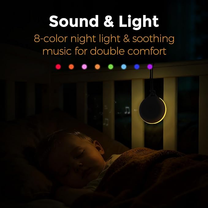 Gianna Portable White Noise Machine-Smart Customization & Personal Voice Recording, Rechargeable Sound Machine for Baby with Night Light, 12-Hour Battery for Sleep & Travel
