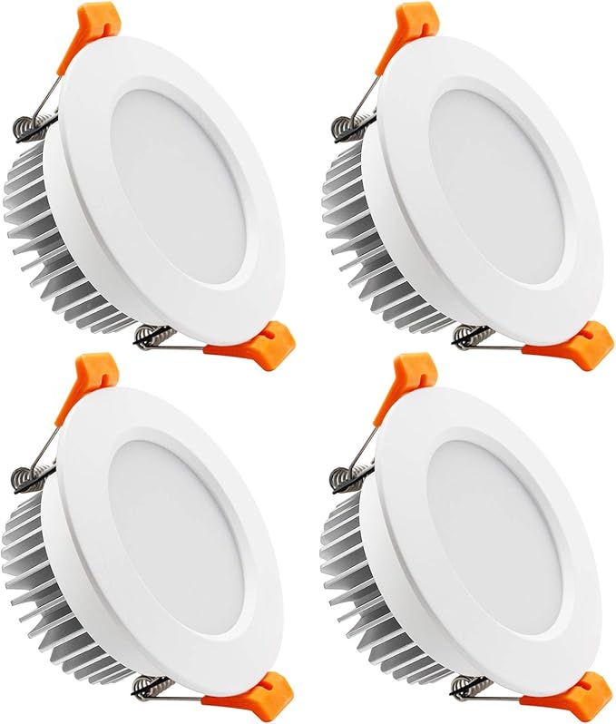 YGS-Tech 3.5 Inch LED Recessed Lighting, Dimmable Downlight 7W(55W Halogen Equivalent), CRI80, 5000K Daylight White, Ceiling Light with LED Driver(4 Pack)