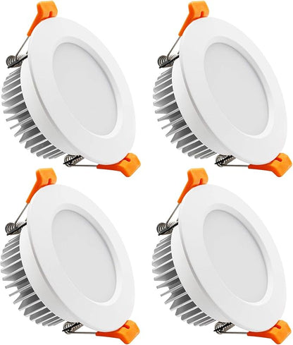 YGS-Tech 3.5 Inch LED Recessed Lighting, Dimmable Downlight 7W(55W Halogen Equivalent), CRI80, 5000K Daylight White, Ceiling Light with LED Driver(4 Pack)