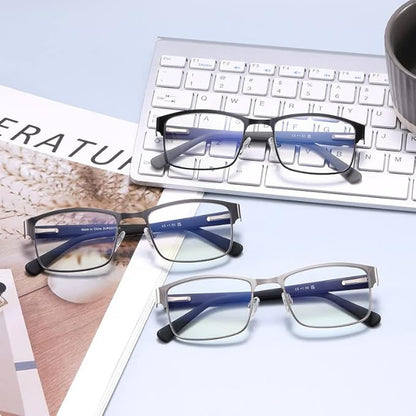 Reading Glasses for Men - 3 Pack Blue Light Blocking Men's Metal Readers
