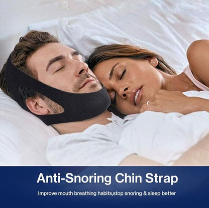 Chin Strap for Sleeping Comfortable Anti Snoring Devices Stop Snoring Solution Adjustable Anti Snoring Chin Strap for Men/Women Snore Stopper Reusable and Breathable