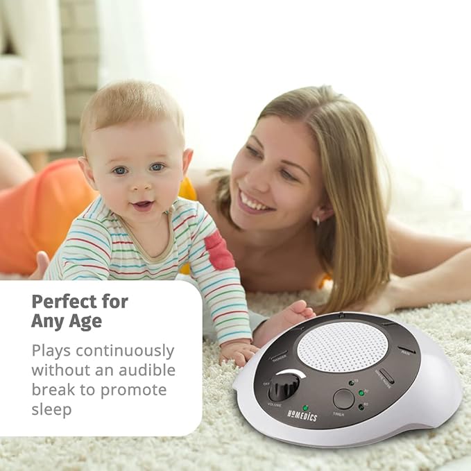 Homedics SoundSleep White Noise Sound Machine, Gold, Small Travel Sound Machine with 6 Relaxing Nature Sounds, Portable Sound Therapy for Home, Office, Nursery, Auto-Off Timer, by Homedics (Pack of 3)