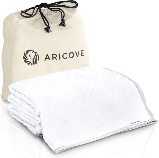 Aricove King Size Weighted Blanket, 32lbs, Cooling Weighted Blankets for Adults, Silky Soft Bamboo Viscose, 88x104 inches, Machine Washable, White