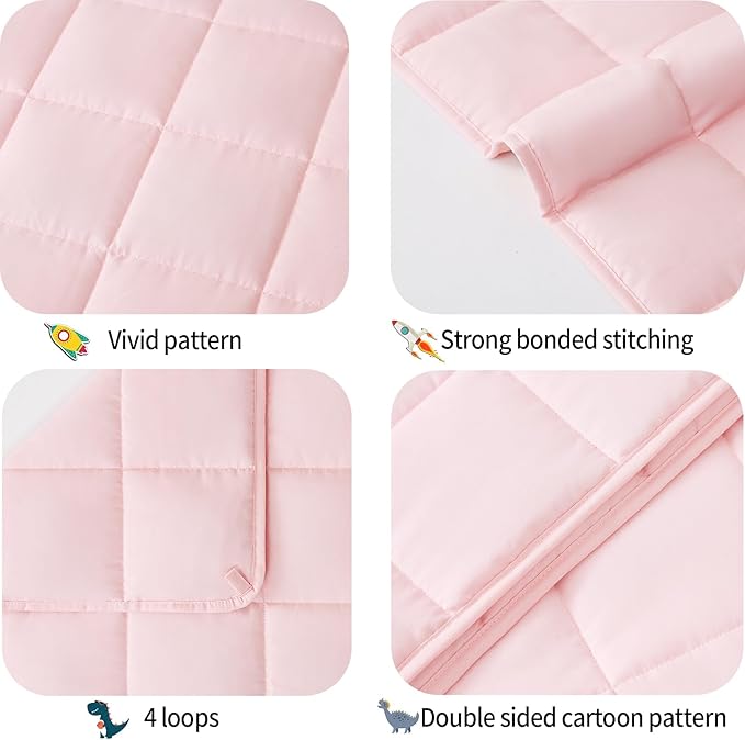 HOSUKKO Weighted Blanket - 2 lbs Pink Heavy Lap Indoor - Breathable Blanket(36 * 48 inches, 2 lbs)