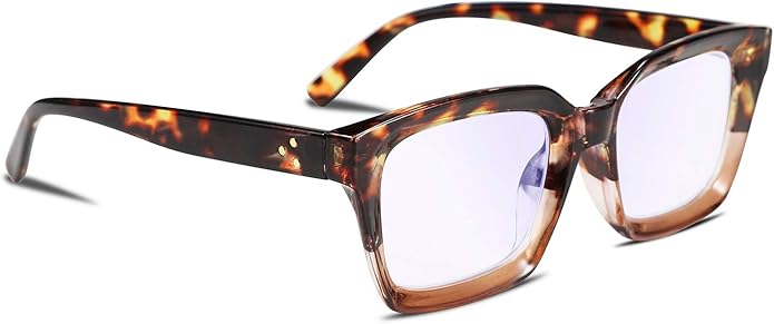 FEISEDY Retro Square Blue Light Blocking Reading Glasses Anti Glare Digital Eyestrain Reader B2479
