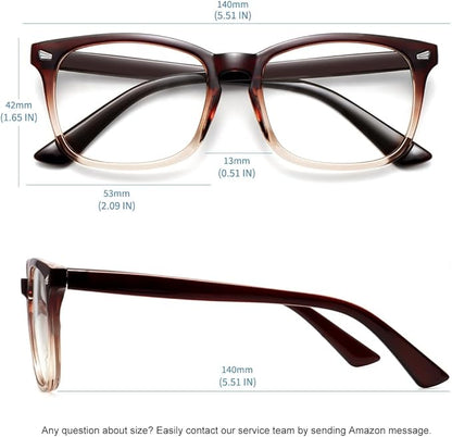 MEETSUN 3-Pack Blue Light Blocking Glasses, Anti Eye Strain Headache (Sleep Better), Computer Glasses UV400 Lens (Black + Brown Gradient + Tortoiseshell)