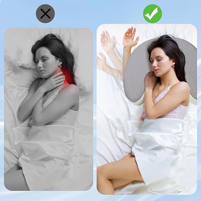 Ancaixin Side Sleeper Pillow for Adults, Ergonomic Memory Foam Shoulder Pillow with Arm Hole for Cervical, Neck, Rotator Cuff & Shoulder Pain Relief, Knee Pillows Ideal for Left & Right Side Sleeper