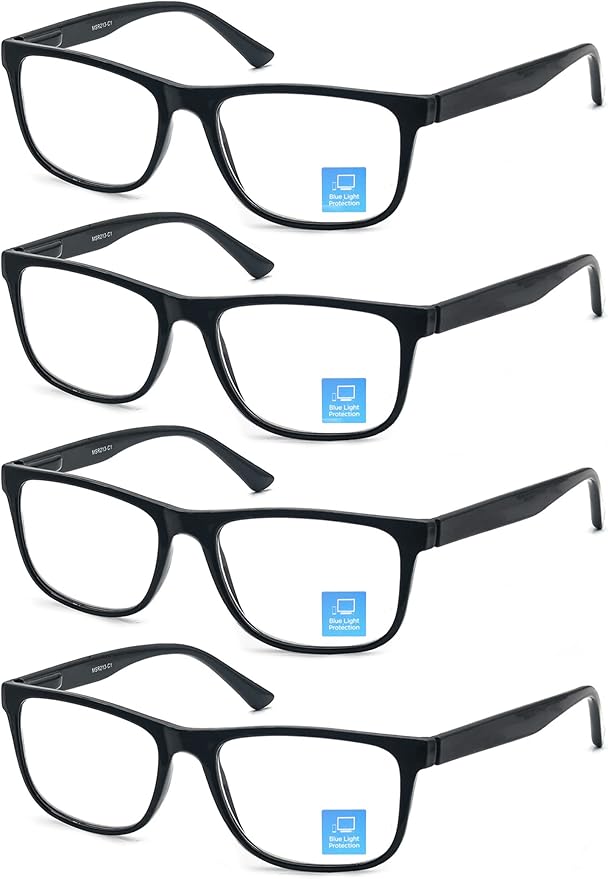 Blue Light Blocking Reading Glasses Men Large Oversized Square Readers Wide fit Cheaters for Men W/Big Head/Large Face