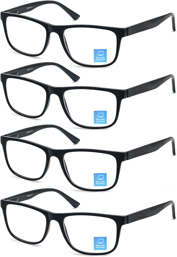 Blue Light Blocking Reading Glasses Men Large Oversized Square Readers Wide fit Cheaters for Men W/Big Head/Large Face