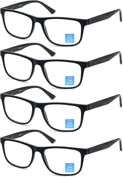 Blue Light Blocking Reading Glasses Men Large Oversized Square Readers Wide fit Cheaters for Men W/Big Head/Large Face